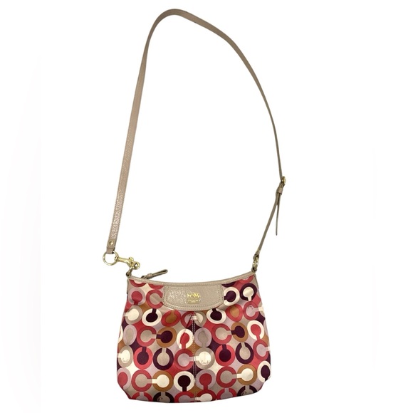Coach Madison Op Art Signature & Leather Crossbody Bag - Picture 1 of 4